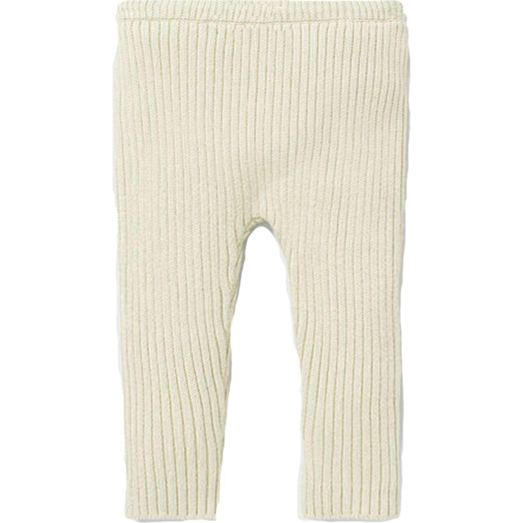 Fine Ribbed Knit Slim Fit Pants