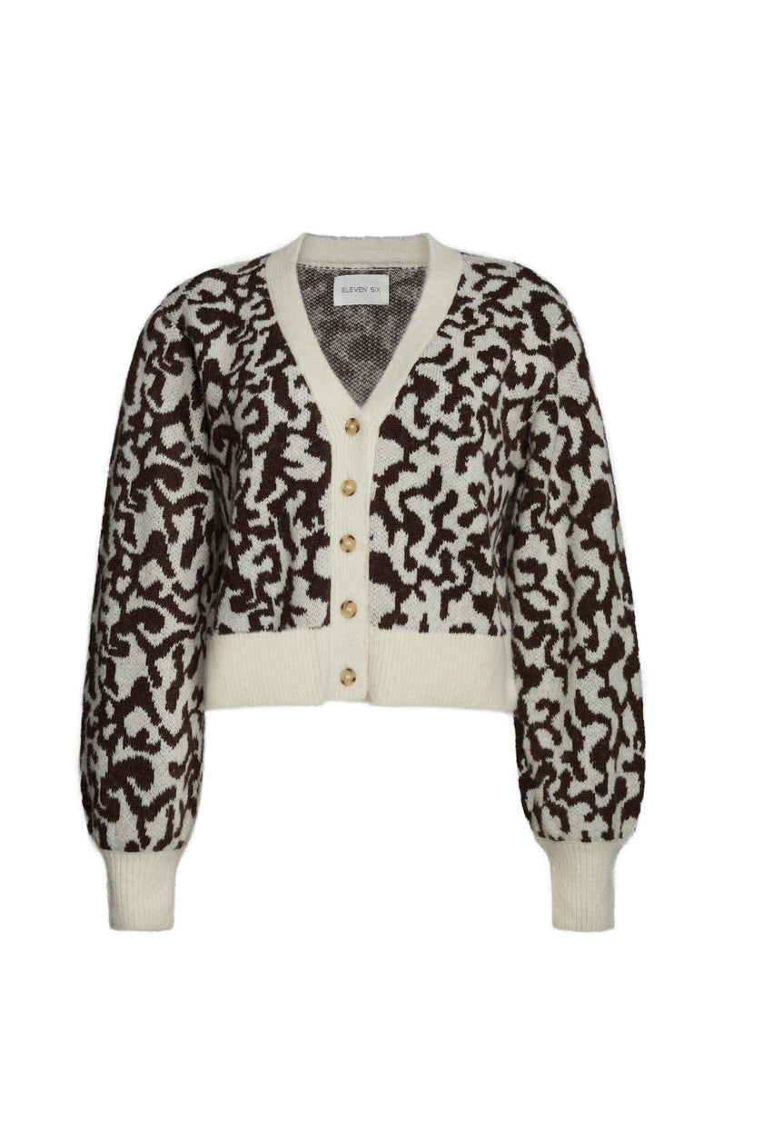 RUMI CARDI | IVORY/ESPRESSO | TWO LEFT!
