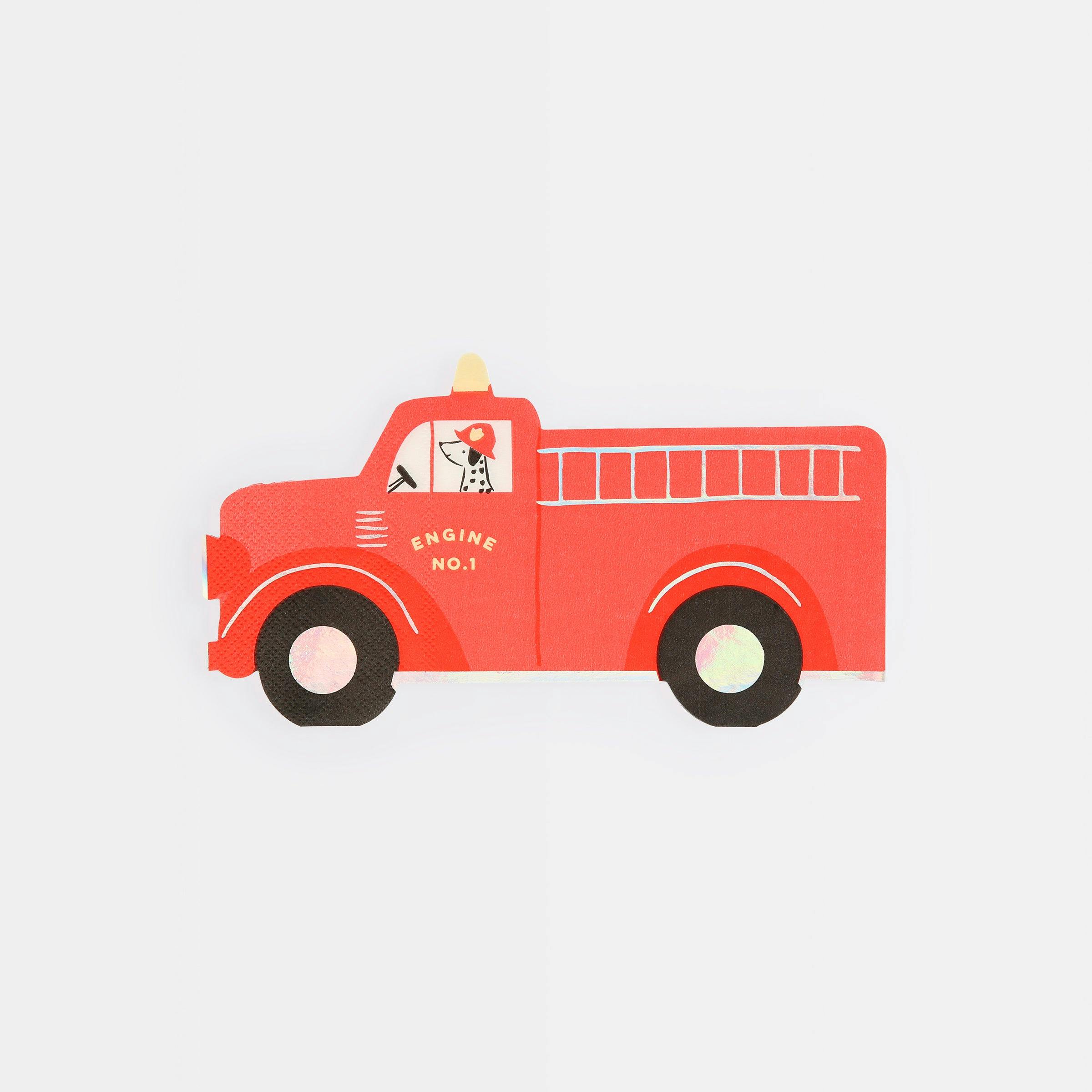 Fire Truck Napkins