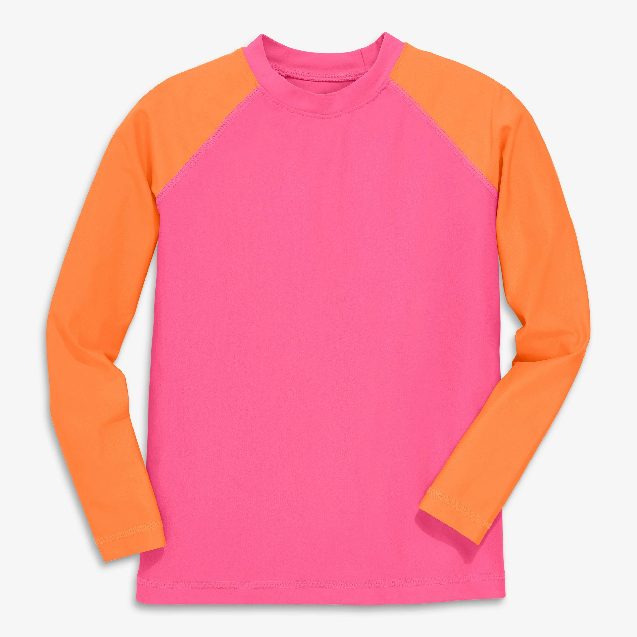 Kids Long Sleeve Baseball Rash Guard, Blue
