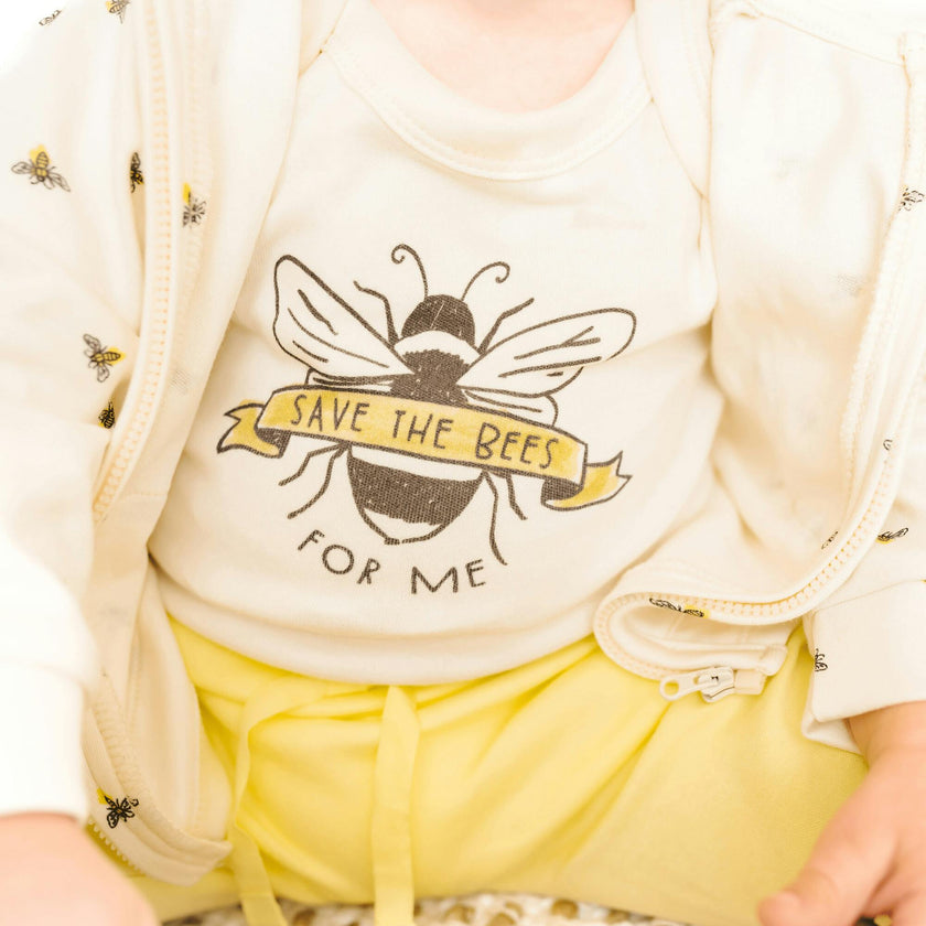 graphic bodysuit | save the bees