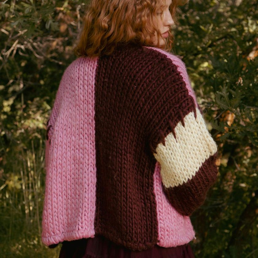 Marissa Sweater in Pink & Red