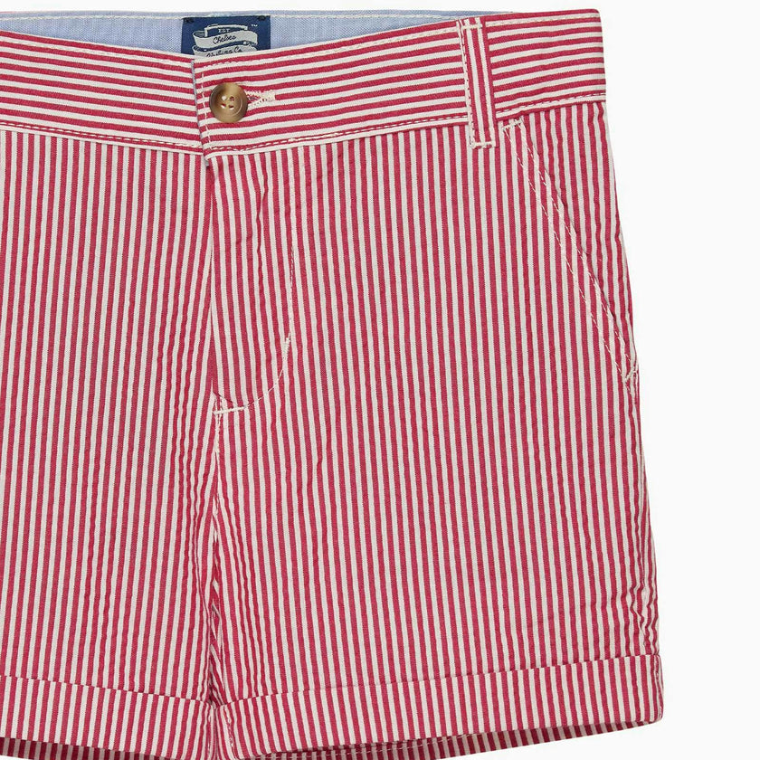 Charlie Chino Shorts in Red Stripe