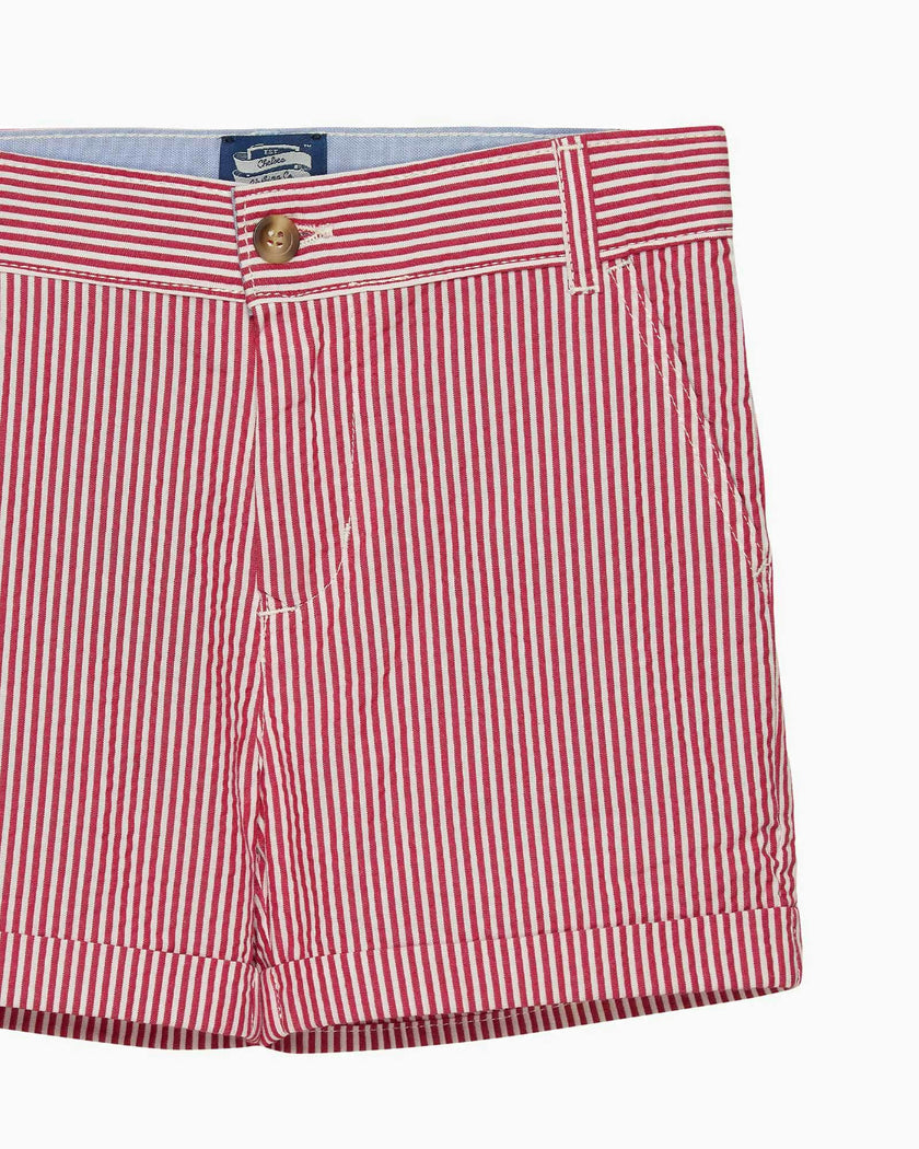 Charlie Chino Shorts in Red Stripe