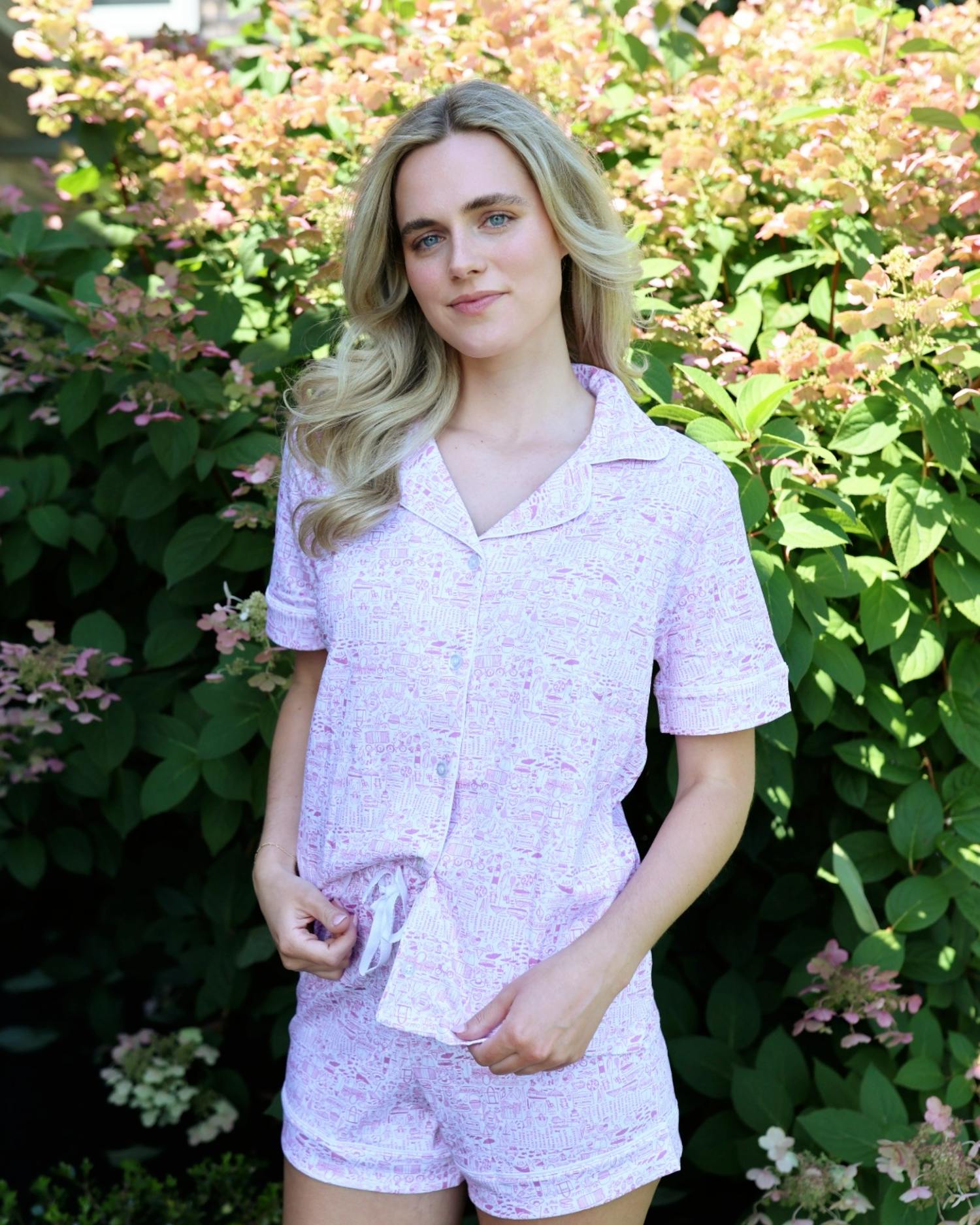 Nantucket Women’s Button Front Short Pajama Set