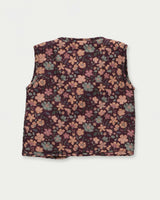Milly Baby Quilted Gilet - Garden Flowers Plum