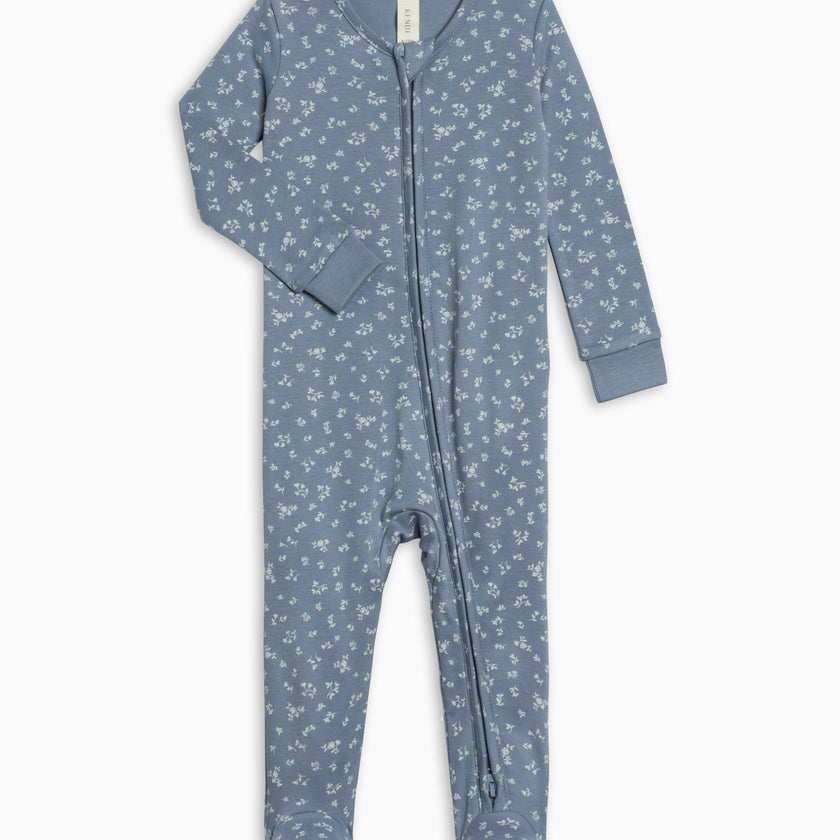 Peyton Zipper Sleeper - Isla Floral / Sea + Ivory