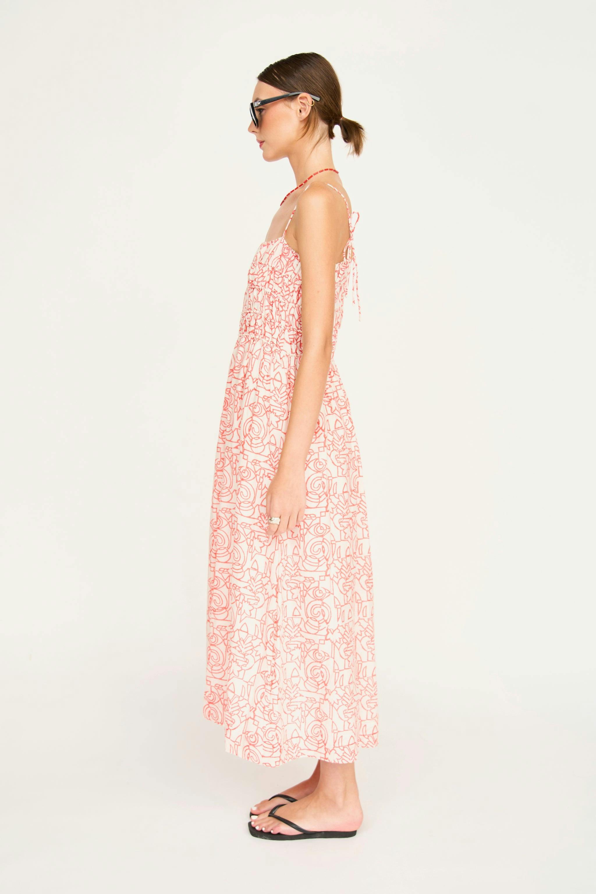 Puglia Dress in Cherry Heka