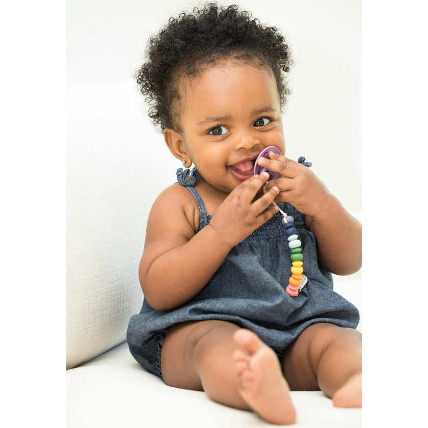 Rainbow Multi Pacifier Clip