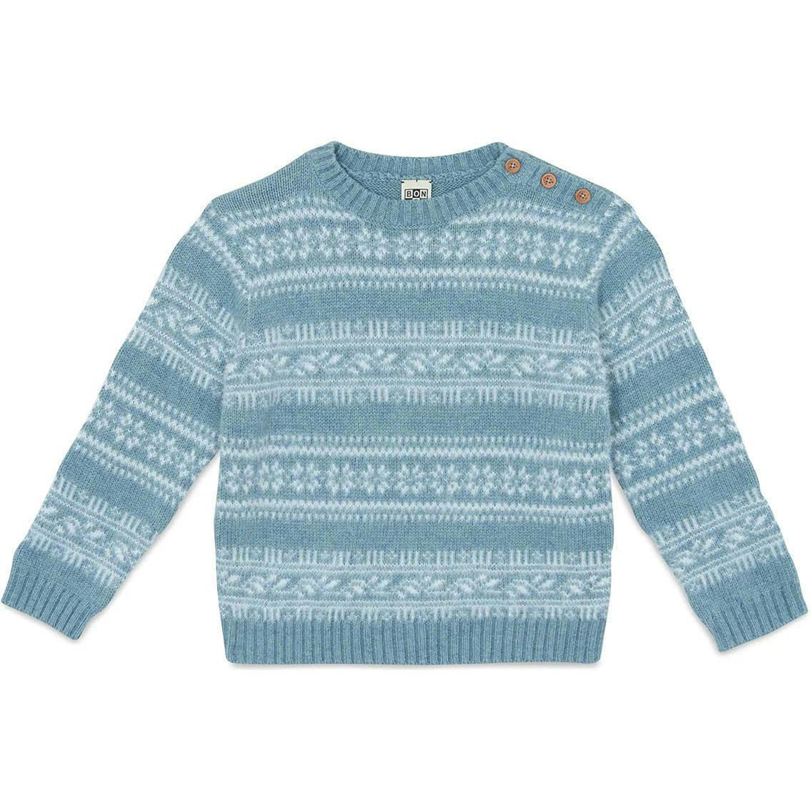 BONTON Loustic Cardigan - Bleu Frost
