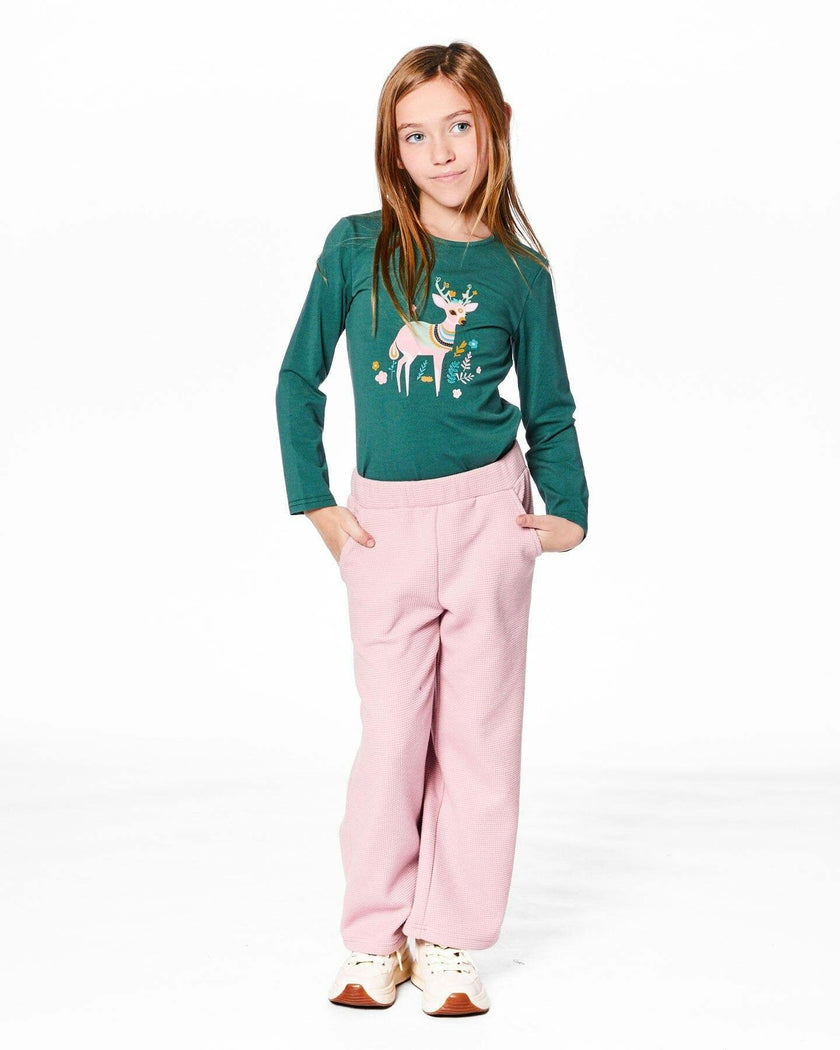 Waffle Flare Leg Pants