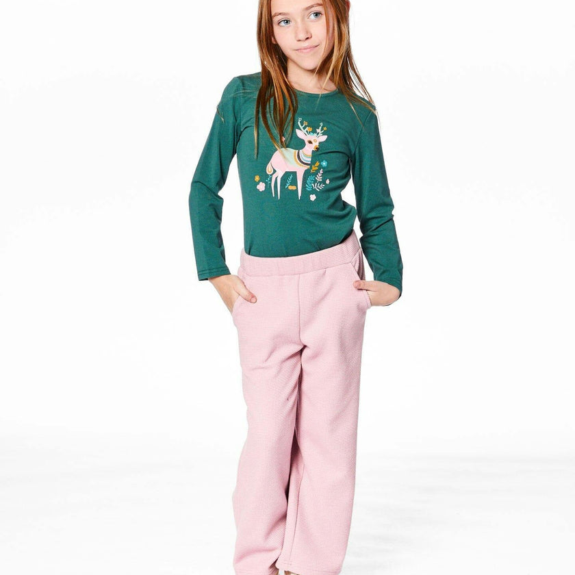 Waffle Flare Leg Pants