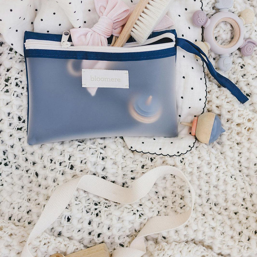 Small Pouch (Link Pink and Navy)