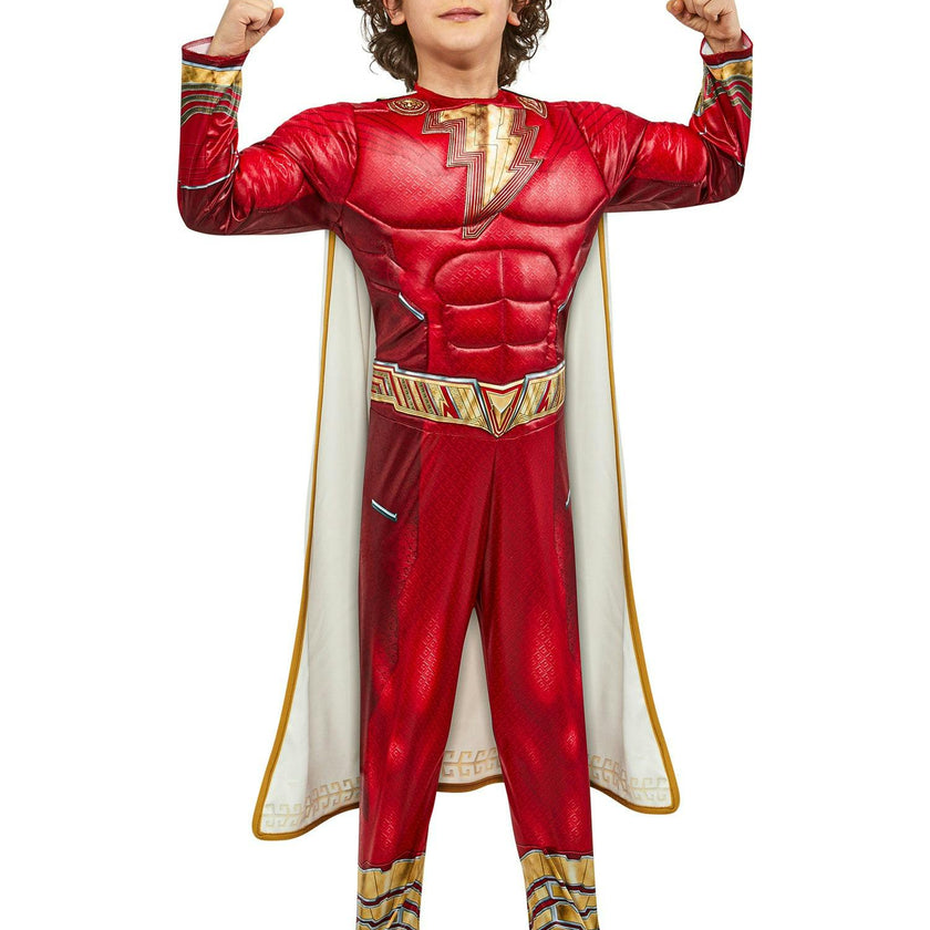 Boys' DC Comics Shazam Fury of Gods Shazam Padded Jumpsuit Costume