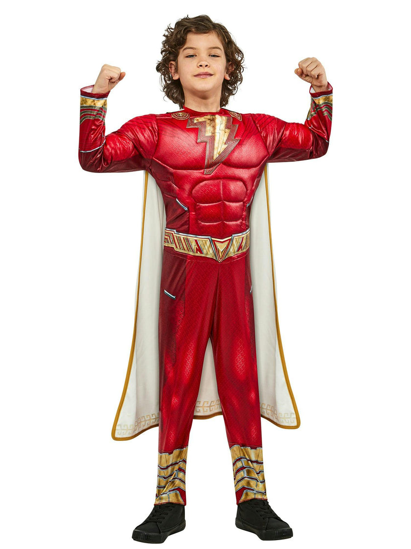 Boys' DC Comics Shazam Fury of Gods Shazam Padded Jumpsuit Costume
