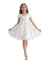 White Bow Short Solera Dress