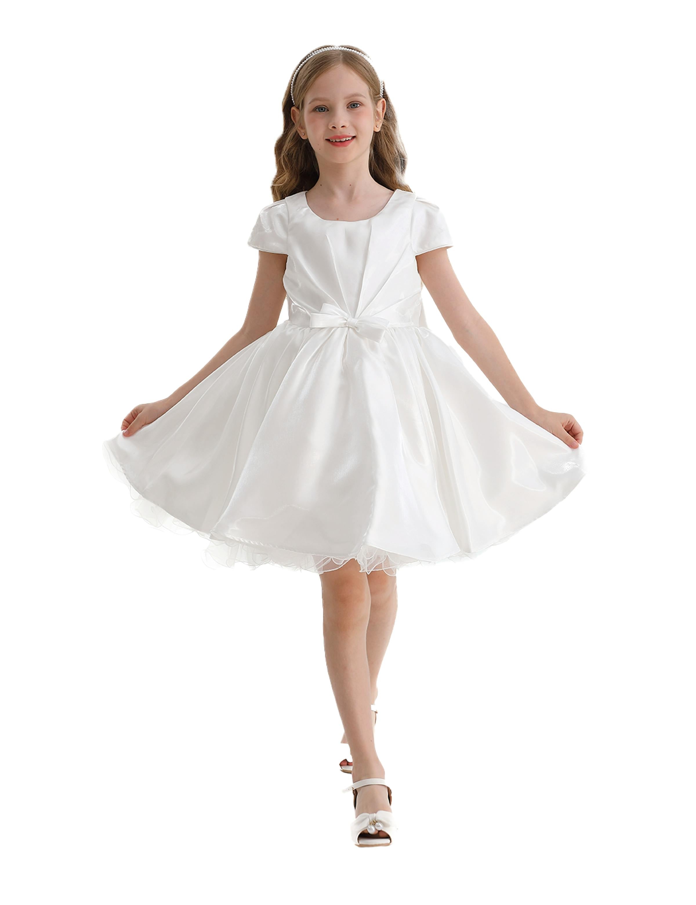 White Bow Short Solera Dress