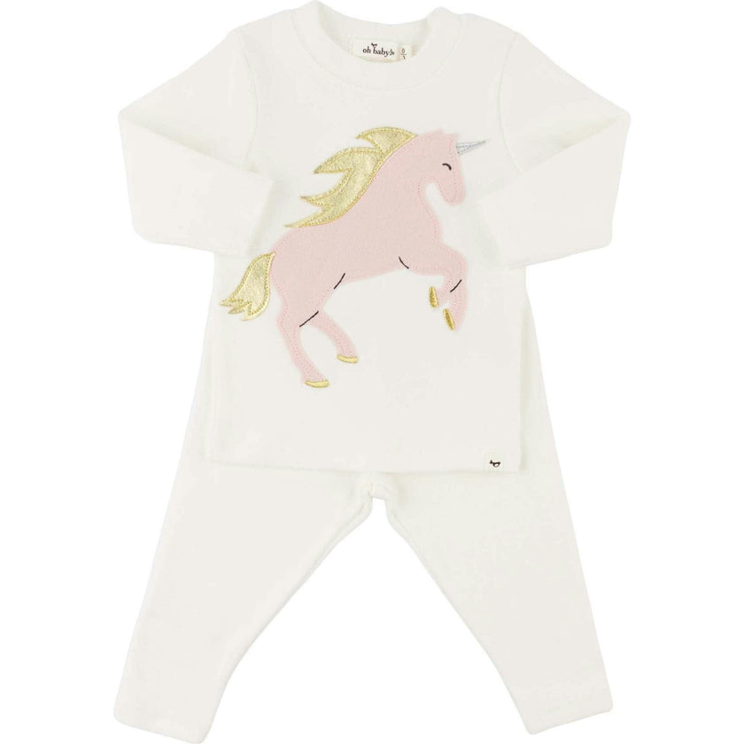 Prancing Applique L/S 2pc Set