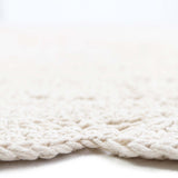 Alma Hand-Crocheted Scalloped Large Round Rug