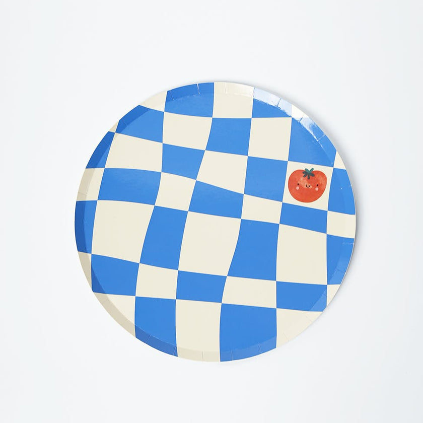 Little Chef Checkered Dinner Plates