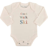 long sleeve graphic bodysuit | crawl walk ski