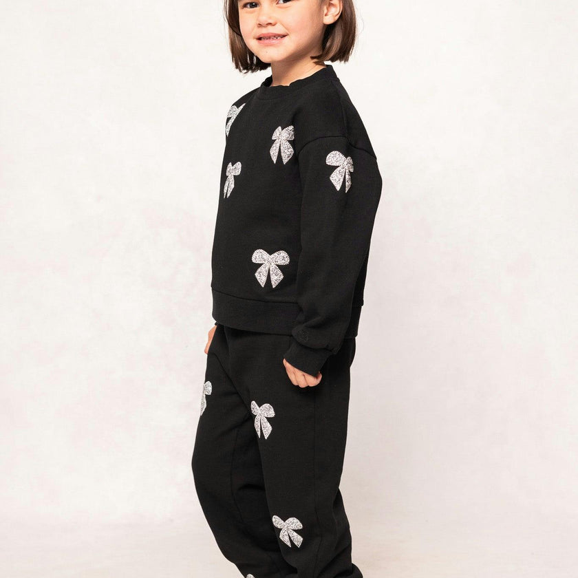 Mini Micah Jogger Sweatpants in Black