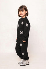 Mini Micah Jogger Sweatpants in Black