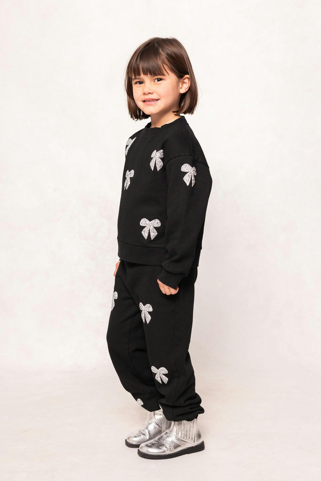 Mini Micah Jogger Sweatpants in Black