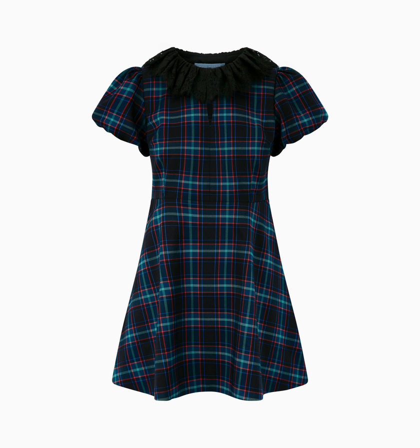 The Antoinette Dress - Jewel Tartan