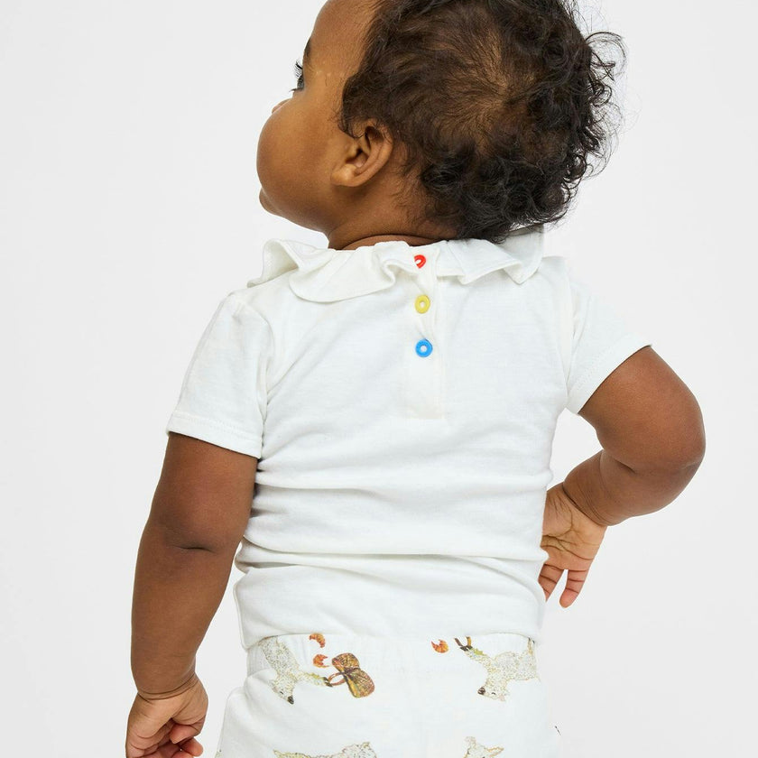 Belle Ruffle One-piece, Vanilla Piping