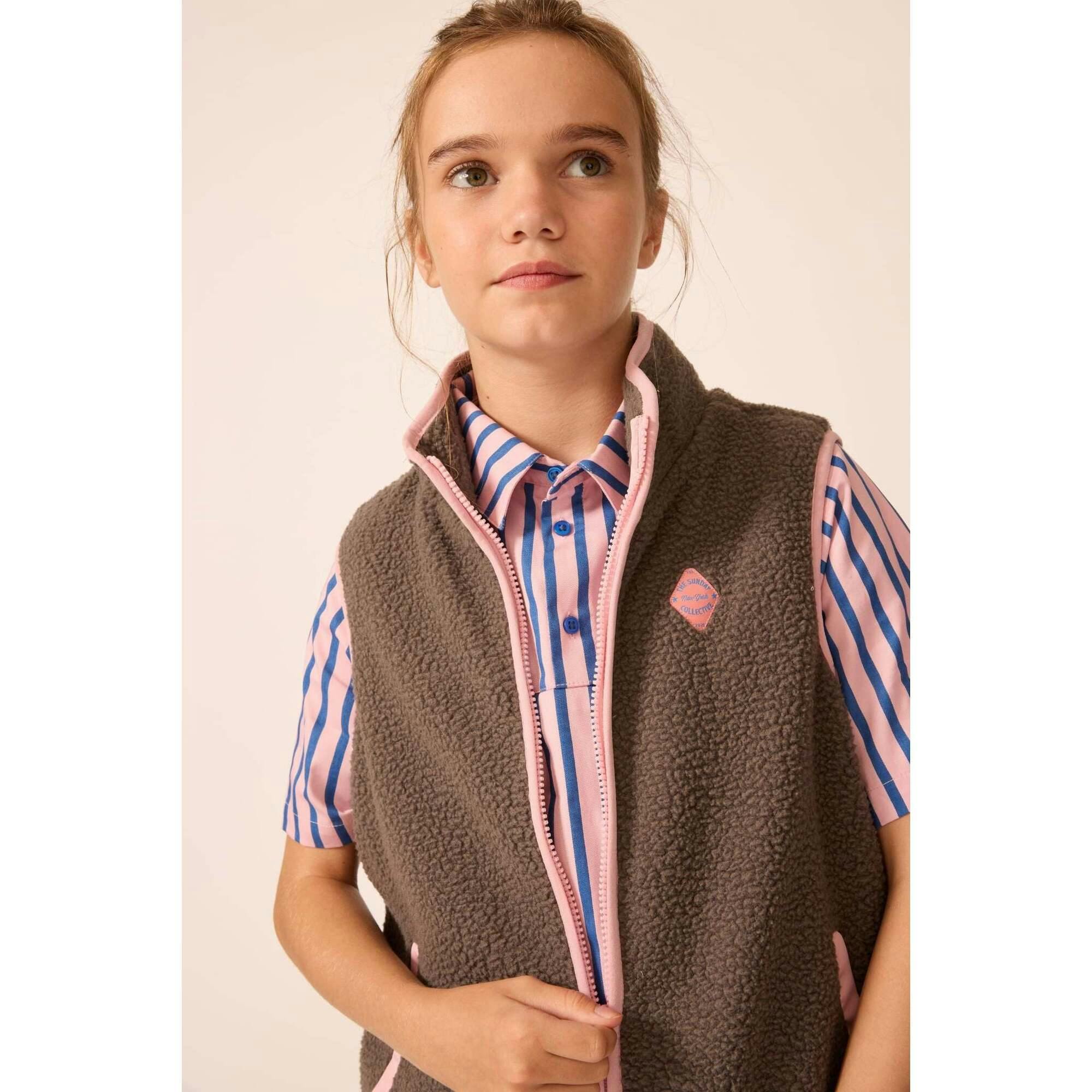 Polar Fleece Vest in Pale Yellow