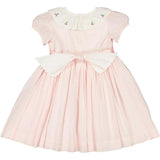 Pink Smocked Dress with Embroidered Cherries