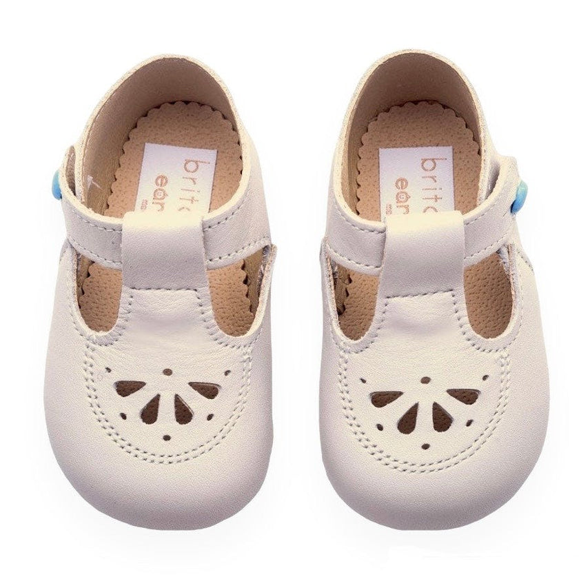 Robin British Pre-Walker Baby Shoes - Ivory