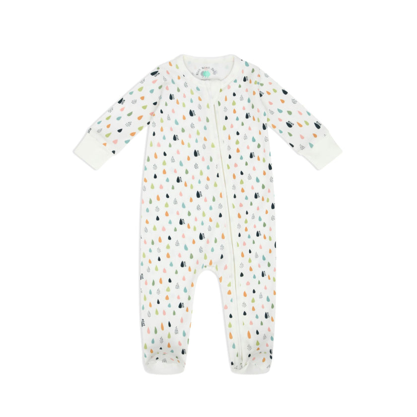 Tiny Drops Zip-up Baby Bodysuit