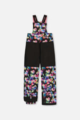 Two Piece Play Snowsuit Black, Blue And Pink Colorblock With Heart Print Pants
