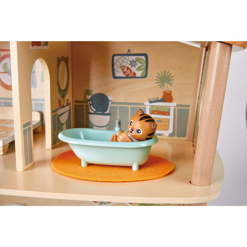 Hape: Tigers' Jungle House - 34pc Wooden Toy Playset