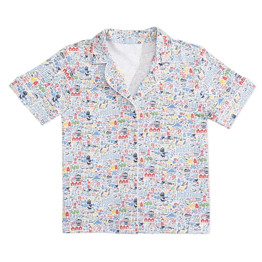 Martha's Vineyard Women’s Button Front Short Pajama Set