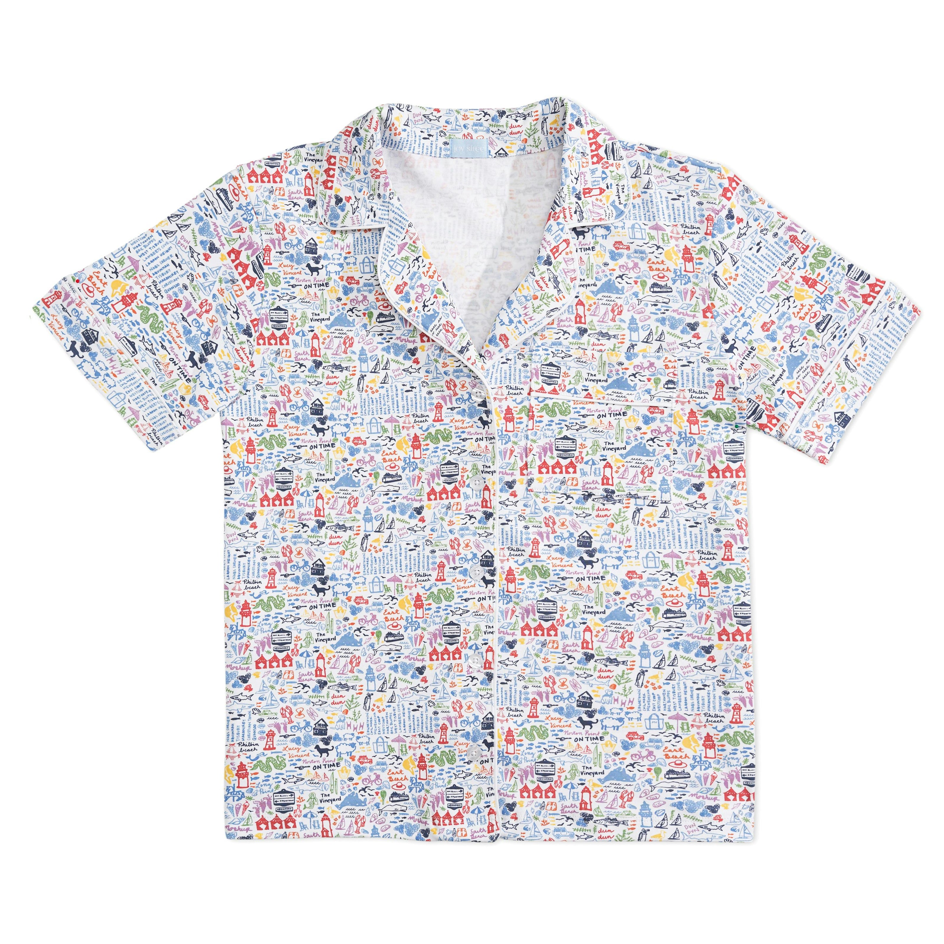 Martha's Vineyard Women’s Button Front Short Pajama Set