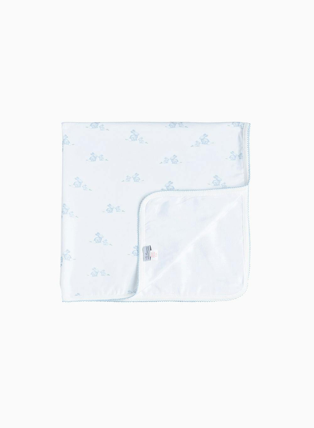 Baby Jersey Bunny Blanket in Pale Blue