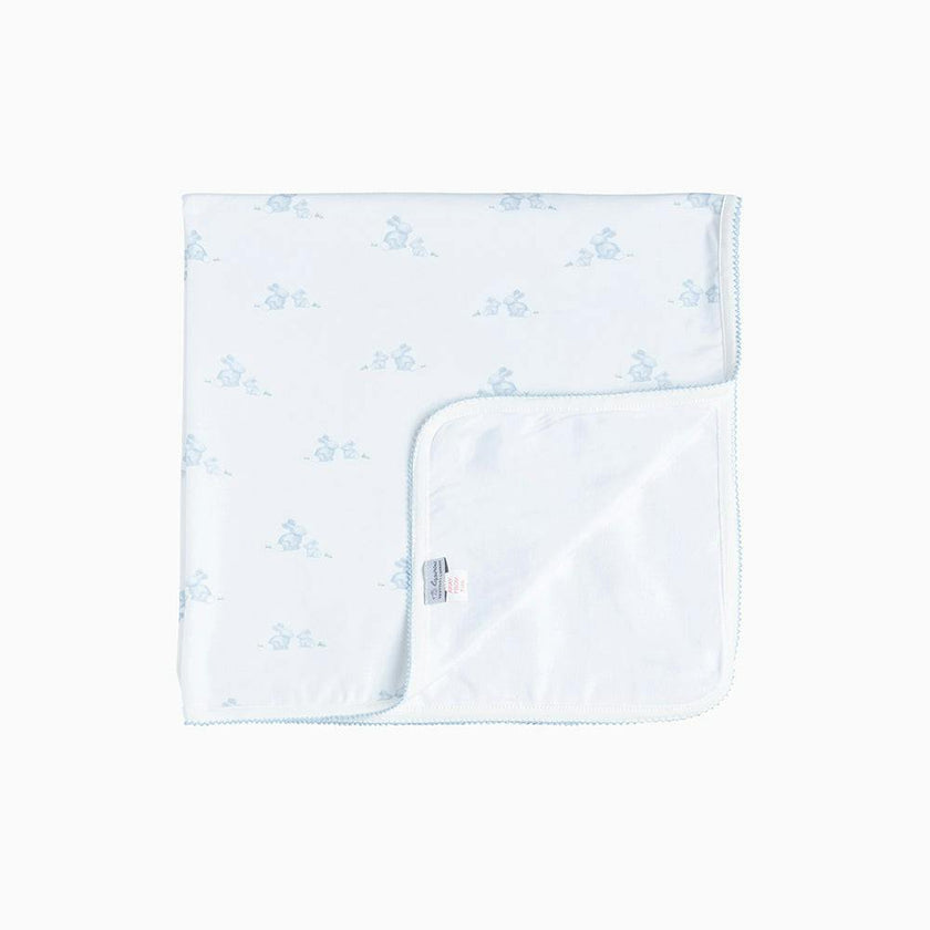 Baby Jersey Bunny Blanket in Pale Blue