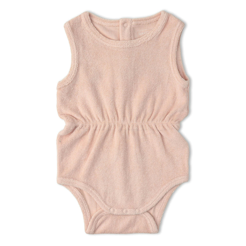 Organic Clinch Romper - Blush