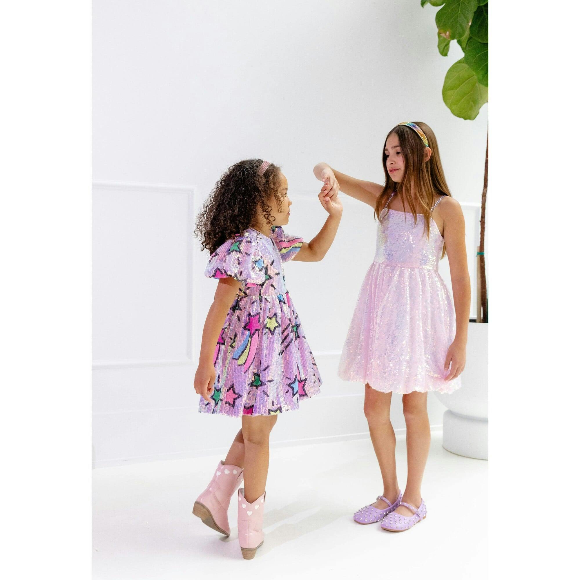 Lavender Haze Gems Bubble Dress