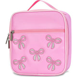 Pink Glitter Bows Lunch Tote
