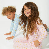 Milk & Cookies Pink Bamboo Kids Pajamas