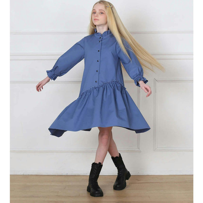 Kate dress (cerulean-blue)