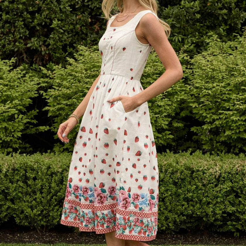 Sadie Dress in Strawberry Vintage Tier