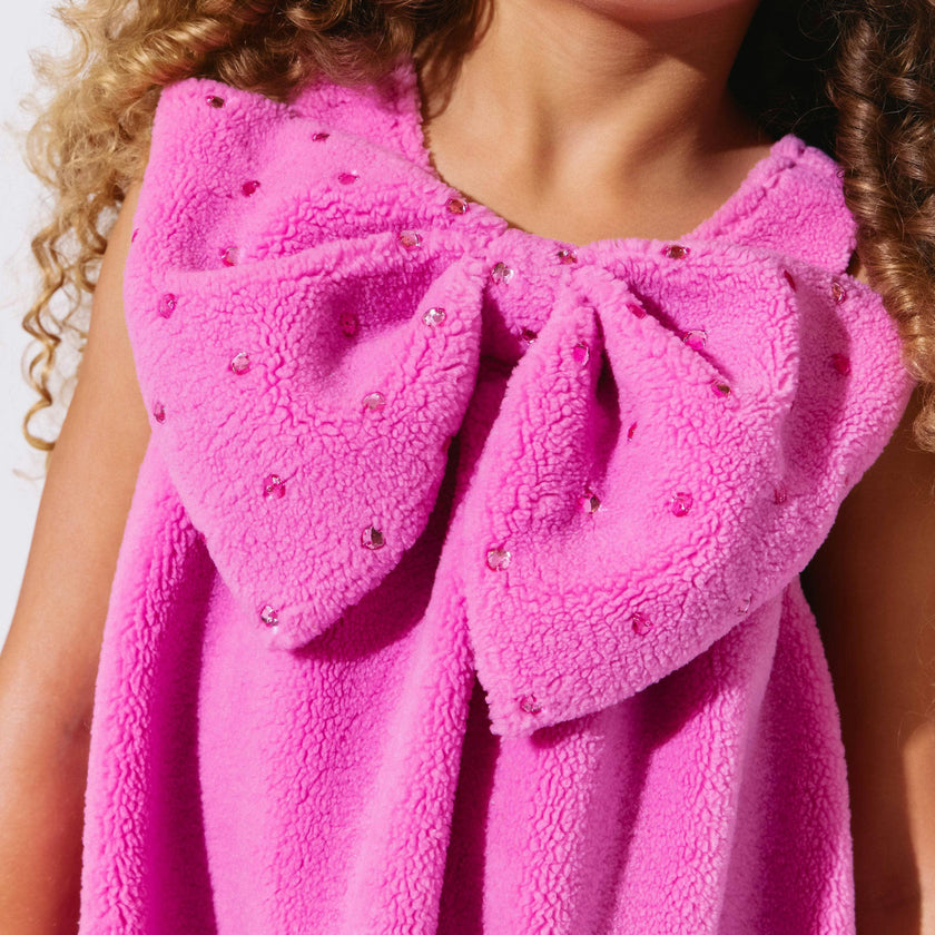 Big Bow Teddy Fleece Dress
