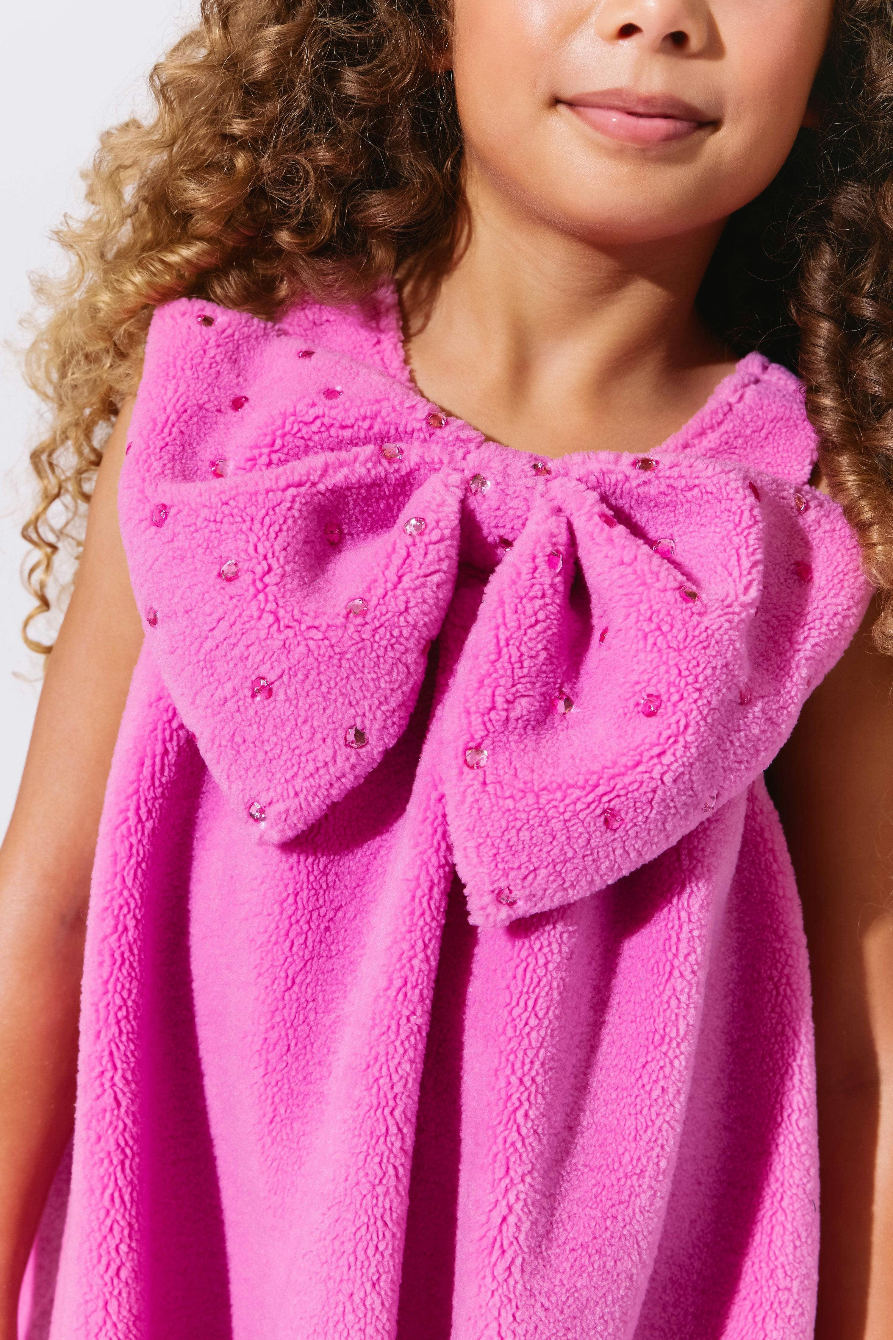 Big Bow Teddy Fleece Dress