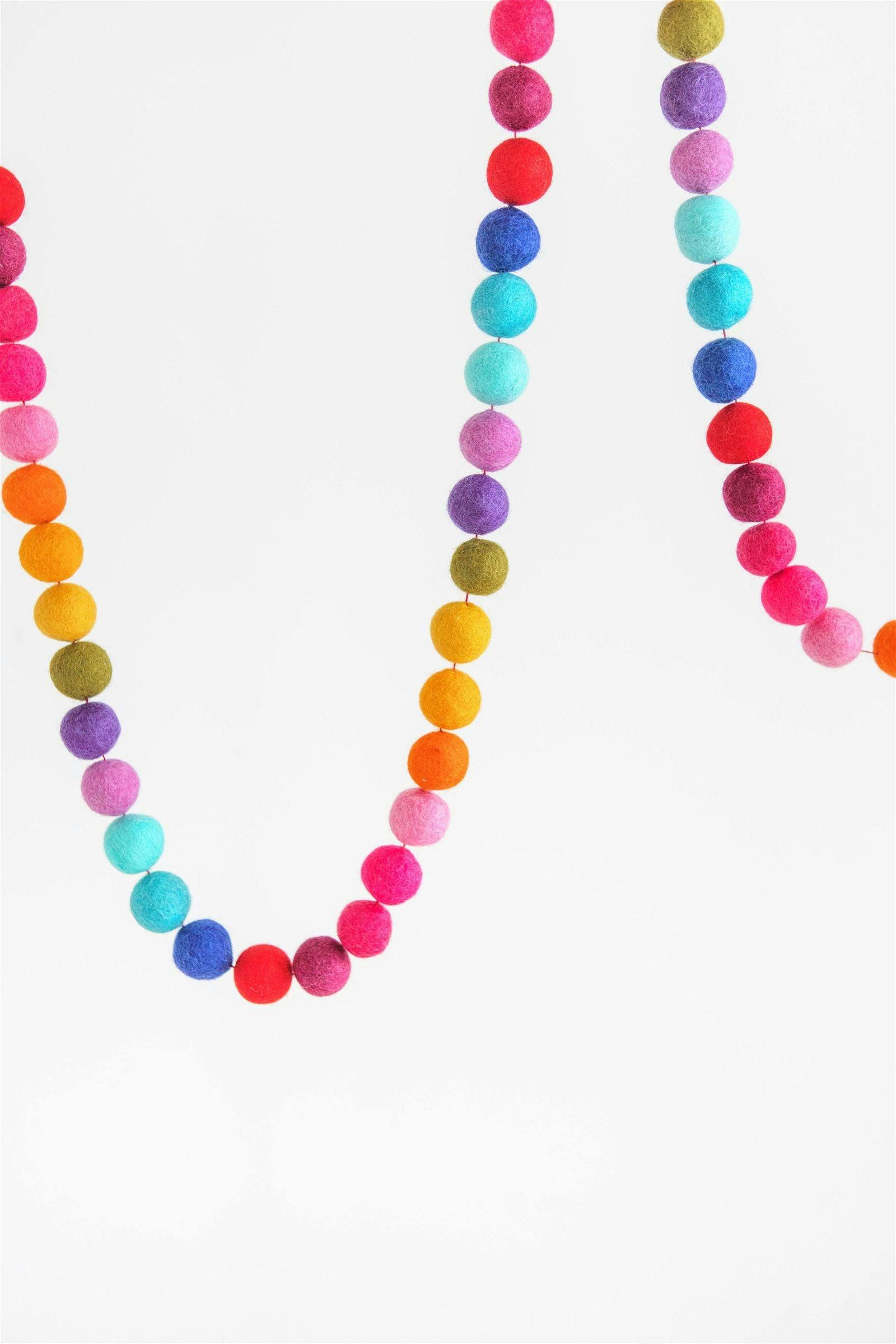 Rainbow Ball Garland