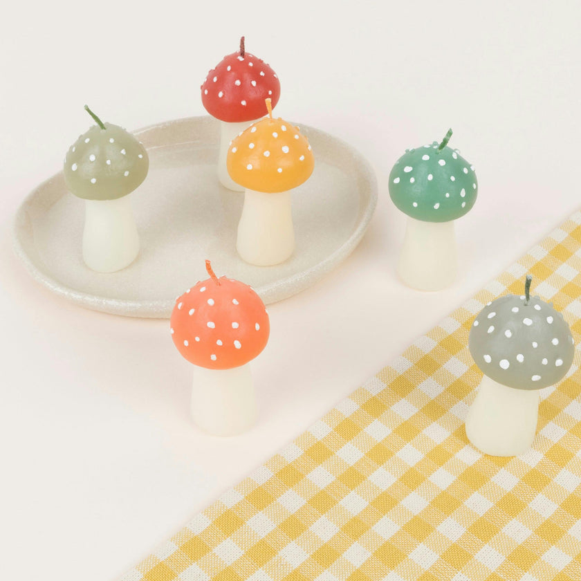 Rustic Mini Mushroom Candles